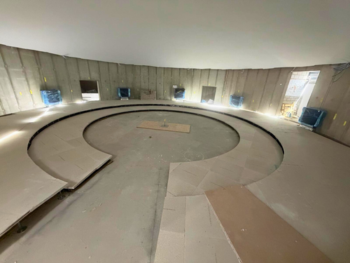 Podest aus Verbundböden im Haus der Werte in Basel